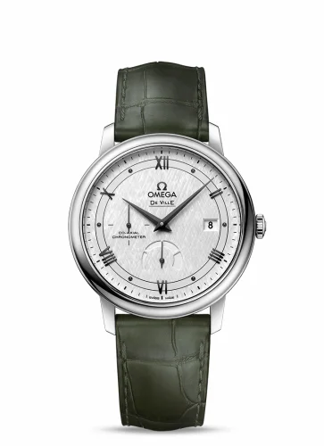 Omega De Ville Prestige Co-Axial 39.5 Power Reserve Stainless Steel / Vintage Silver Silk 424.13.40.21.02.004 (42413402102004)